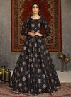 Black Colour FLORY VOL 15 Exclusive Occasion Wear Taffeta Metalic Foil Work Ladies Latest Designer Gown Collection 4601